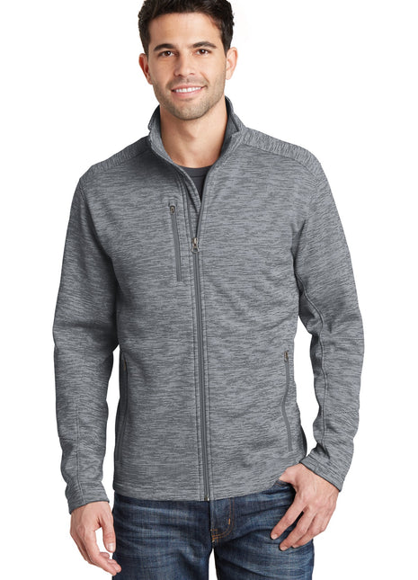 Port Authority® Digi Stripe Fleece Jacket. F231 - Grey | Port Authority