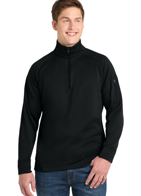 Sport-Tek® Tech Fleece 1/4-Zip Pullover. F247 - Black | Sport-Tek