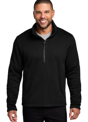 Port Authority® Arc Sweater Fleece 1/4-Zip F426 - Deep Black | Port Authority