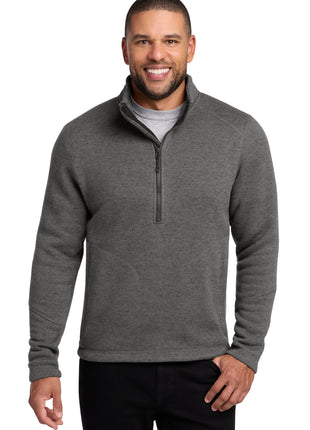 Port Authority® Arc Sweater Fleece 1/4-Zip F426 - Grey Smoke Heather | Port Authority