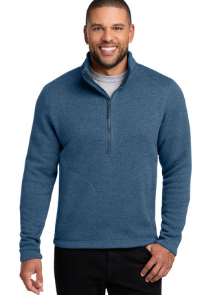 Port Authority® Arc Sweater Fleece 1/4-Zip F426 - Insignia Blue Heather | Port Authority