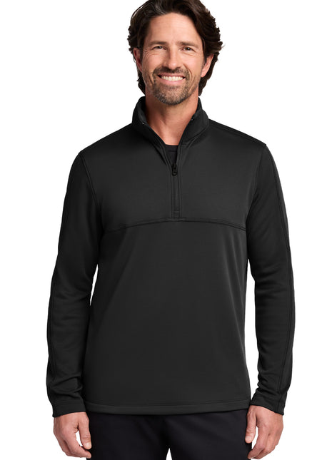 Port Authority® Smooth Fleece 1/4-Zip F804 - Deep Black | Port Authority