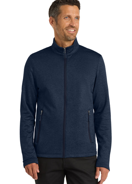 Port Authority ® Collective Striated Fleece Jacket. F905 - River Blue Navy Heather | Port Authority