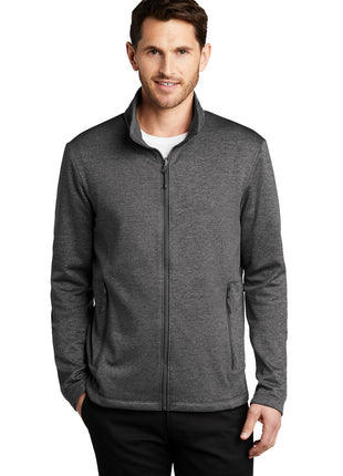 Port Authority ® Collective Striated Fleece Jacket. F905 - Sterling Grey Heather | Port Authority