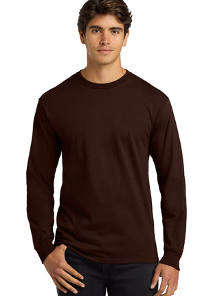 Gildan® - Ultra Cotton® 100% US Cotton Long Sleeve T-Shirt.  G2400 - Dark Chocolate | Gildan