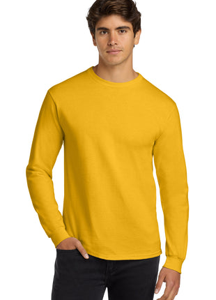 Gildan® - Ultra Cotton® 100% US Cotton Long Sleeve T-Shirt.  G2400 - Gold | Gildan