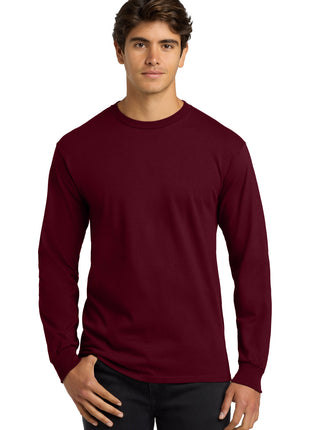 Gildan® - Ultra Cotton® 100% US Cotton Long Sleeve T-Shirt.  G2400 - Maroon | Gildan