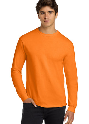 Gildan® - Ultra Cotton® 100% US Cotton Long Sleeve T-Shirt.  G2400 - S. Orange | Gildan
