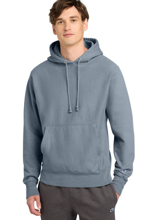 Champion ® Reverse Weave ® Garment-Dyed Hooded Sweatshirt. GDS101 - Saltwater | Champion
