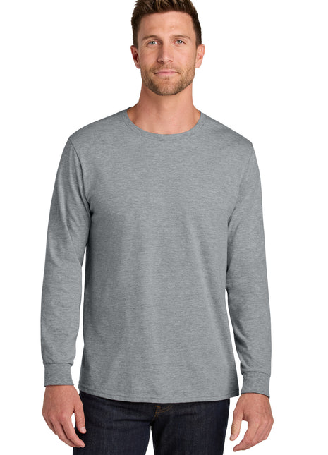 Jerzees Ultimate™ Unisex Ring Spun Long Sleeve T-Shirt IC46L - Athletic Heather | Jerzees