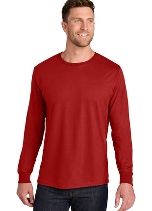 Jerzees Ultimate™ Unisex Ring Spun Long Sleeve T-Shirt IC46L - True Red | Jerzees