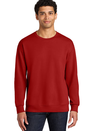 Jerzees Ultimate™ Unisex CVC Ring Spun Crewneck Sweatshirt IC48M - True Red | Jerzees