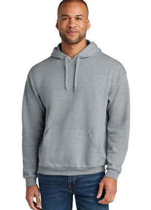 Jerzees Ultimate™ Unisex CVC Ring Spun Hooded Sweatshirt IC49M - Athletic Heather | Jerzees