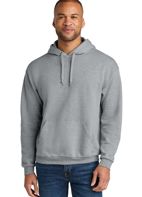 Jerzees Ultimate™ Unisex CVC Ring Spun Hooded Sweatshirt IC49M - Athletic Heather | Jerzees