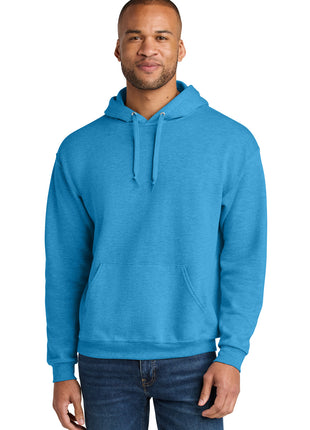 Jerzees Ultimate™ Unisex CVC Ring Spun Hooded Sweatshirt IC49M - Soul Blue Heather | Jerzees