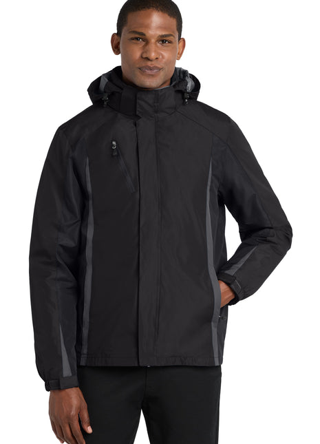 Port Authority® Colorblock 3-in-1 Jacket. J321 - Black/ Black/ Magnet | Port Authority