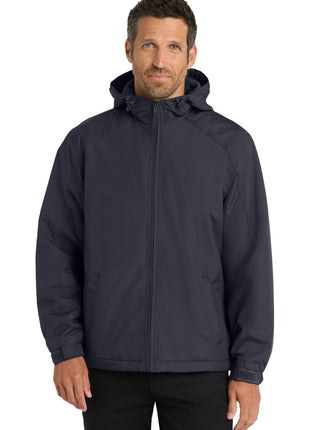 Port Authority® Hooded Charger Jacket. J327 - Battleship Grey | Port Authority