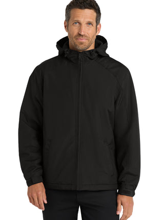 Port Authority® Hooded Charger Jacket. J327 - True Black | Port Authority