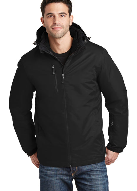 Port Authority® Vortex Waterproof 3-in-1 Jacket. J332 - Black/ Black | Port Authority