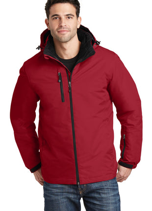 Port Authority® Vortex Waterproof 3-in-1 Jacket. J332 - Rich Red/ Black | Port Authority