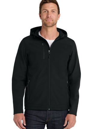 Port Authority® Hooded Core Soft Shell Jacket. J335 - Black | Port Authority
