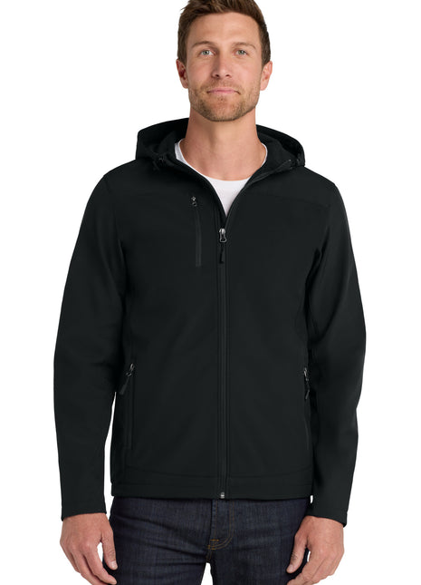 Port Authority® Hooded Core Soft Shell Jacket. J335 - Black | Port Authority