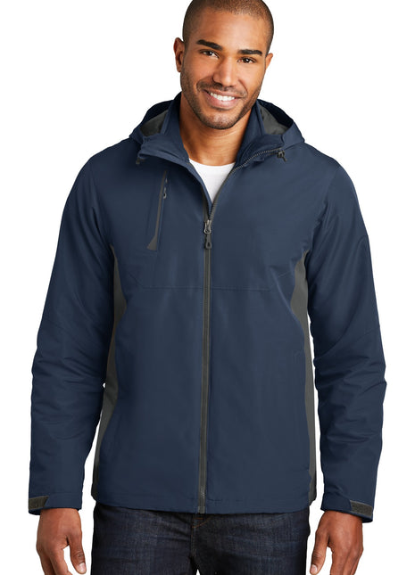 Port Authority® Merge 3-in-1 Jacket. J338 - Dress Blue Navy/ Grey Steel | Port Authority