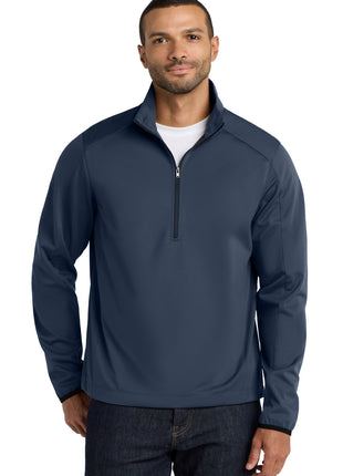 Port Authority® Active 1/2-Zip Soft Shell Jacket. J716 - Dress Blue Navy | Port Authority