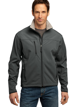 Port Authority® Tall Glacier® Soft Shell Jacket. TLJ790 - Smoke Grey/ Chrome | Port Authority