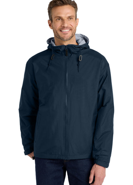 Port Authority® Team Jacket.  JP56 - Bright Navy/ Light Oxford | Port Authority