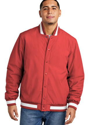 Sport-Tek® Insulated Varsity Jacket JST58 - Deep Red | Sport-Tek