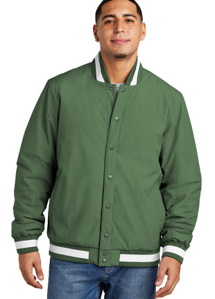 Sport-Tek® Insulated Varsity Jacket JST58 - Forest Green | Sport-Tek