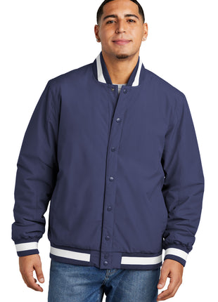 Sport-Tek® Insulated Varsity Jacket JST58 - True Navy | Sport-Tek
