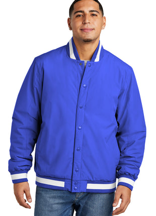 Sport-Tek® Insulated Varsity Jacket JST58 - True Royal | Sport-Tek