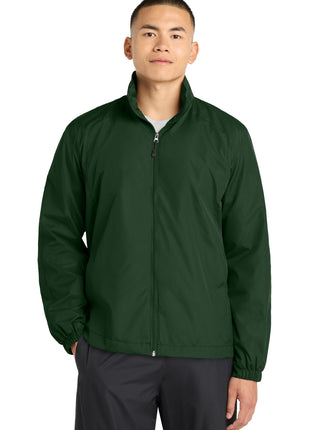 Sport-Tek® Full-Zip Wind Jacket. JST70 - Forest Green | Sport-Tek
