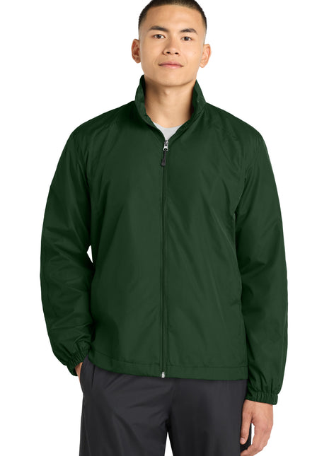 Sport-Tek® Full-Zip Wind Jacket. JST70 - Forest Green | Sport-Tek