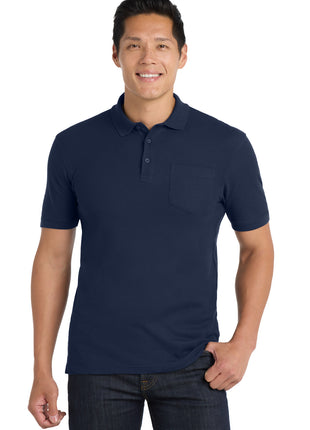 Port Authority® Core Classic Pique Pocket Polo. K100P - River Blue Navy | Port Authority