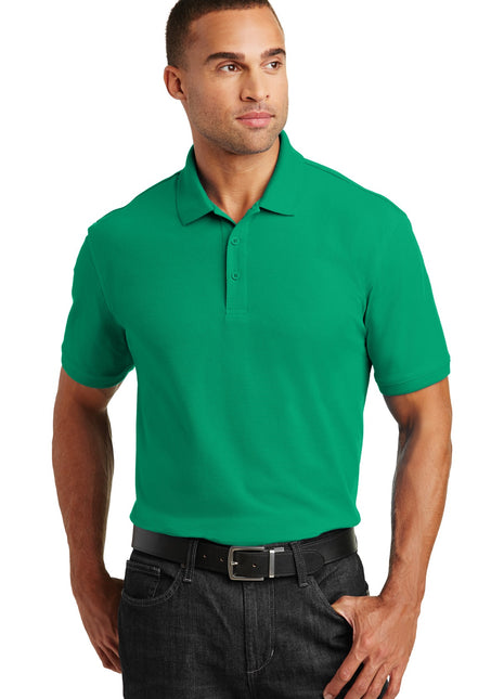 Port Authority® Core Classic Pique Polo. K100 - Bright Kelly Green | Port Authority