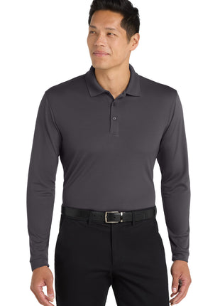 Port Authority ® Dry Zone ® UV Micro-Mesh Long Sleeve Polo K110LS - Graphite | Port Authority