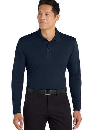 Port Authority ® Dry Zone ® UV Micro-Mesh Long Sleeve Polo K110LS - River Blue Navy | Port Authority