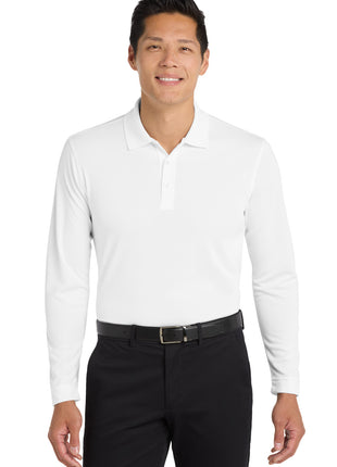 Port Authority ® Dry Zone ® UV Micro-Mesh Long Sleeve Polo K110LS - White | Port Authority