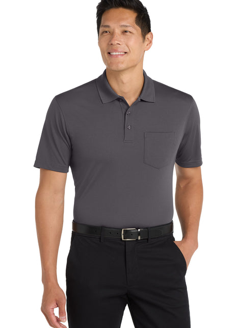 Port Authority® Dry Zone® UV Micro-Mesh Pocket Polo. K110P - Graphite | Port Authority