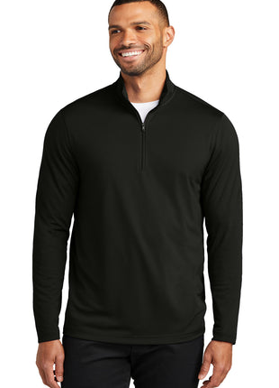 Port Authority® Dry Zone® UV Micro-Mesh 1/4-Zip K112 - Deep Black | Port Authority