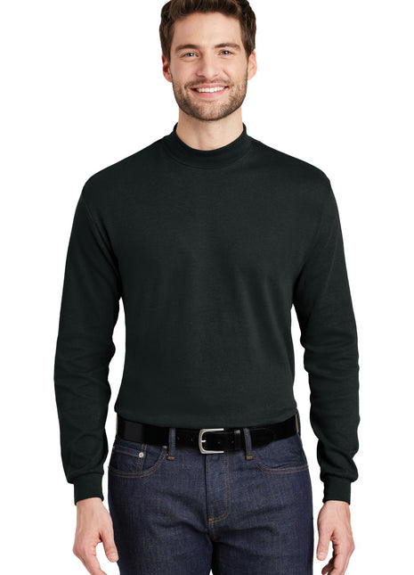 Port Authority® Interlock Knit Mock Turtleneck.  K321 - Black | Port Authority