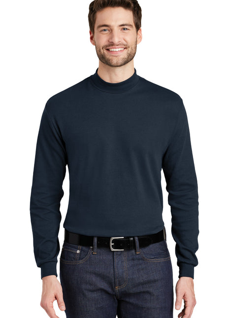 Port Authority® Interlock Knit Mock Turtleneck.  K321 - Navy | Port Authority