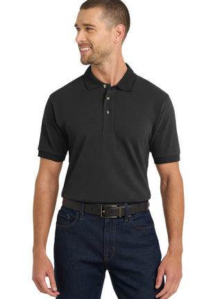 Port Authority® Heavyweight Cotton Pique Polo.  K420 - Black | Port Authority