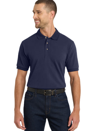 Port Authority® Heavyweight Cotton Pique Polo.  K420 - Navy | Port Authority
