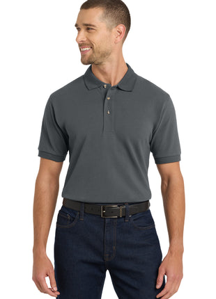 Port Authority® Heavyweight Cotton Pique Polo.  K420 - Steel Grey | Port Authority