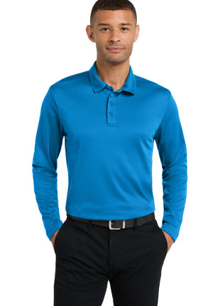 Port Authority® Silk Touch™ Performance Long Sleeve Polo. K540LS - Brilliant Blue | Port Authority