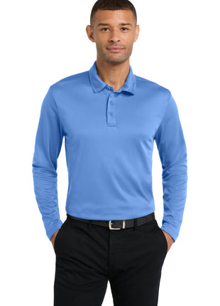 Port Authority® Silk Touch™ Performance Long Sleeve Polo. K540LS - Carolina Blue | Port Authority